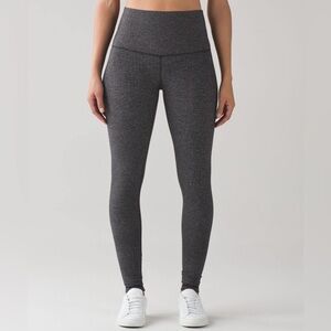 Lululemon Wunder Under Pant (Hi-Rise) - Heathered Herringbone - size 6